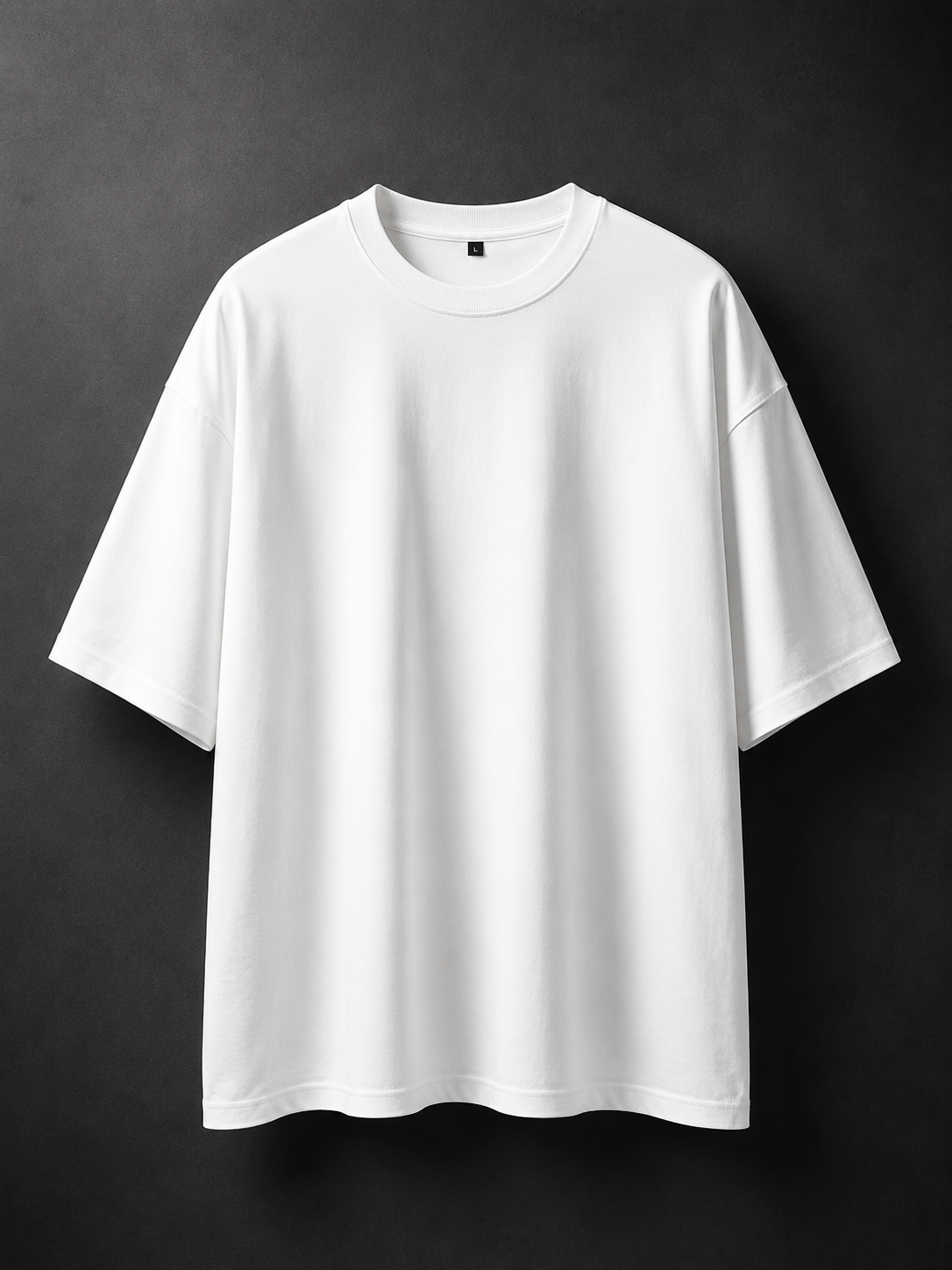 Discipline Oversized Graphic T-Shirt | 240 GSM French Terry Cotton | Anime Streetwear (White/Black)