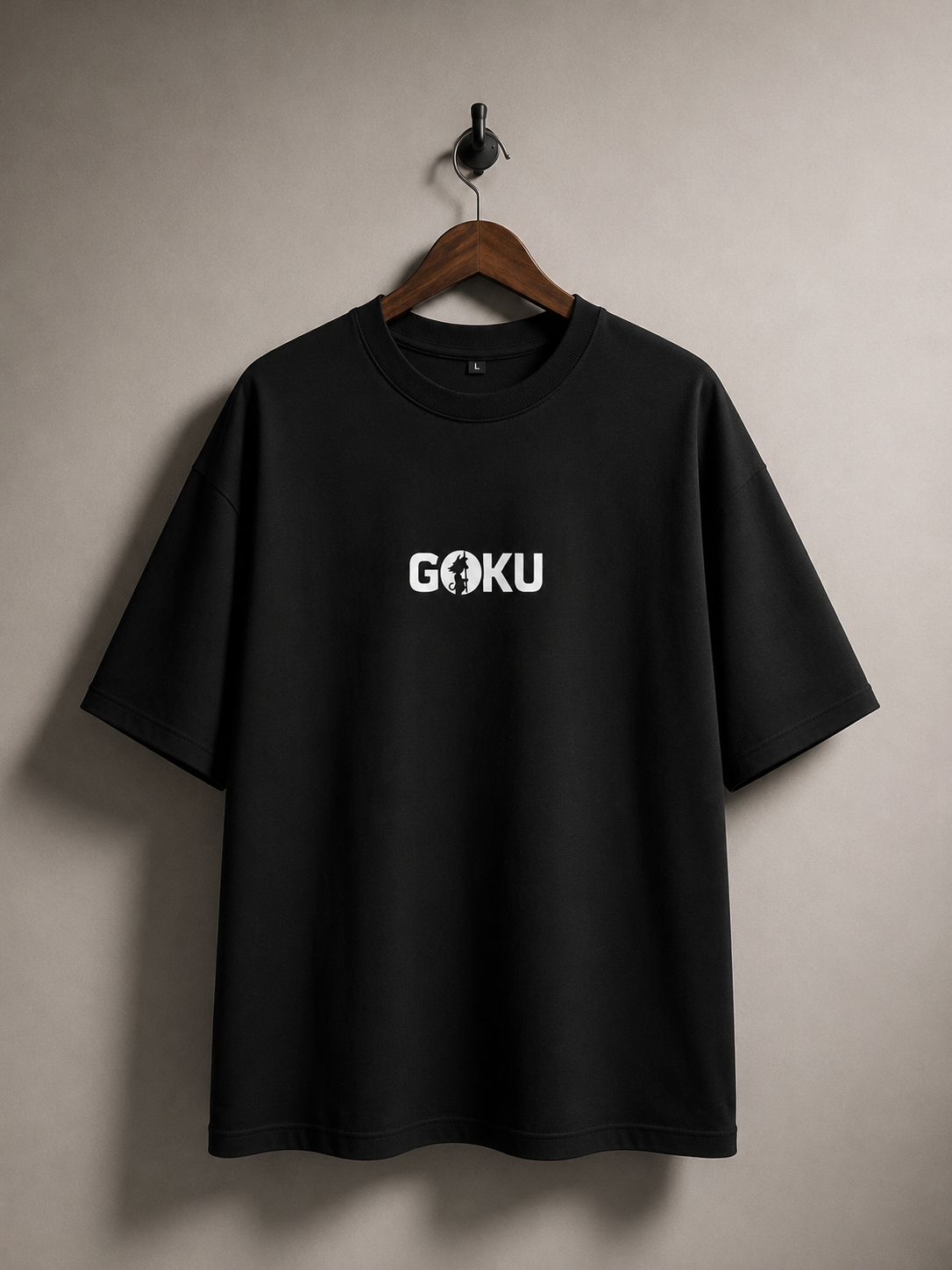 GOKU Awakening Oversized Graphic T-Shirt | 240 GSM French Terry Cotton | Anime Streetwear (Black)