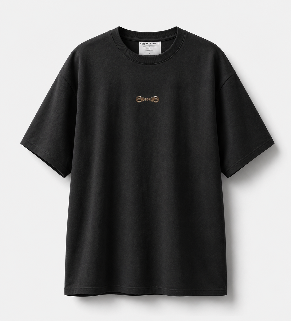 Vajra Black Oversized Graphic T-Shirt | 240 GSM French Terry Cotton